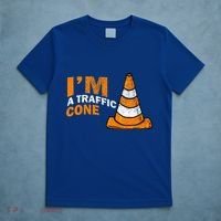 I Am A Traffic Cone Halloween Costume IM Lazy Easy T-Shirt thumb 5