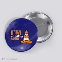 I Am A Traffic Cone Halloween Costume IM Lazy Easy Button thumb 0
