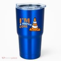I Am A Traffic Cone Halloween Costume IM Lazy Easy Tumbler thumb 0