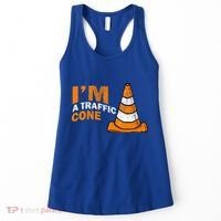 I Am A Traffic Cone Halloween Costume IM Lazy Easy Women's Tank Top thumb 0