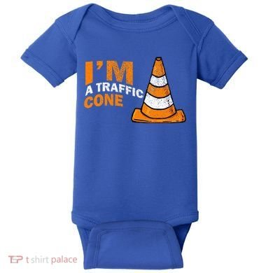 I Am A Traffic Cone Halloween Costume IM Lazy Easy Baby Bodysuit