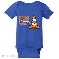 I Am A Traffic Cone Halloween Costume IM Lazy Easy Baby Bodysuit thumb 0