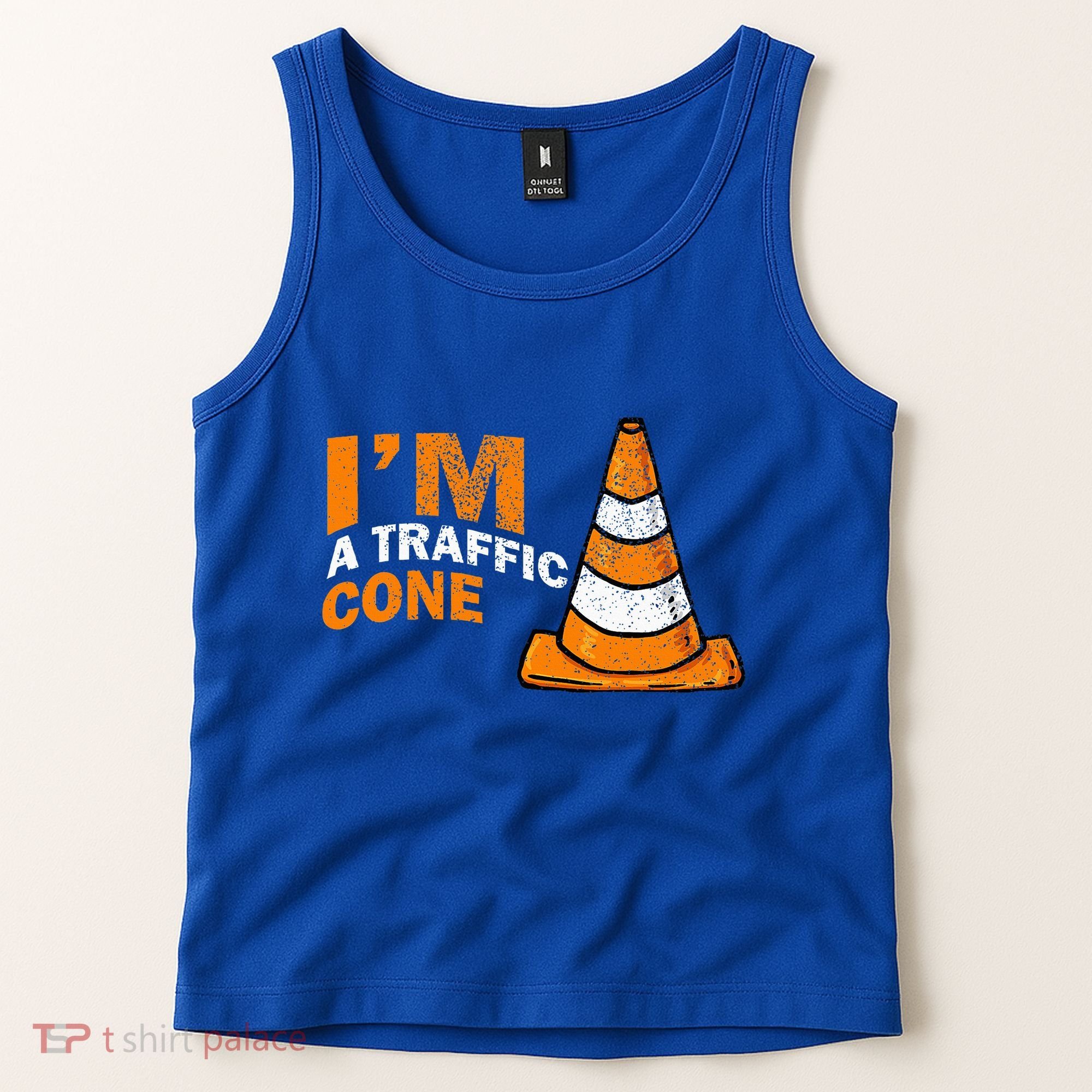 I Am A Traffic Cone Halloween Costume IM Lazy Easy Tank Top