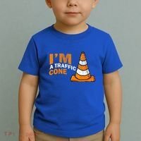 I Am A Traffic Cone Halloween Costume IM Lazy Easy Toddler T-Shirt thumb 2