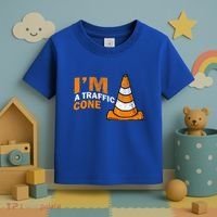 I Am A Traffic Cone Halloween Costume IM Lazy Easy Toddler T-Shirt thumb 3