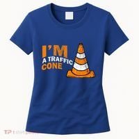 I Am A Traffic Cone Halloween Costume IM Lazy Easy Women's T-Shirt thumb 0