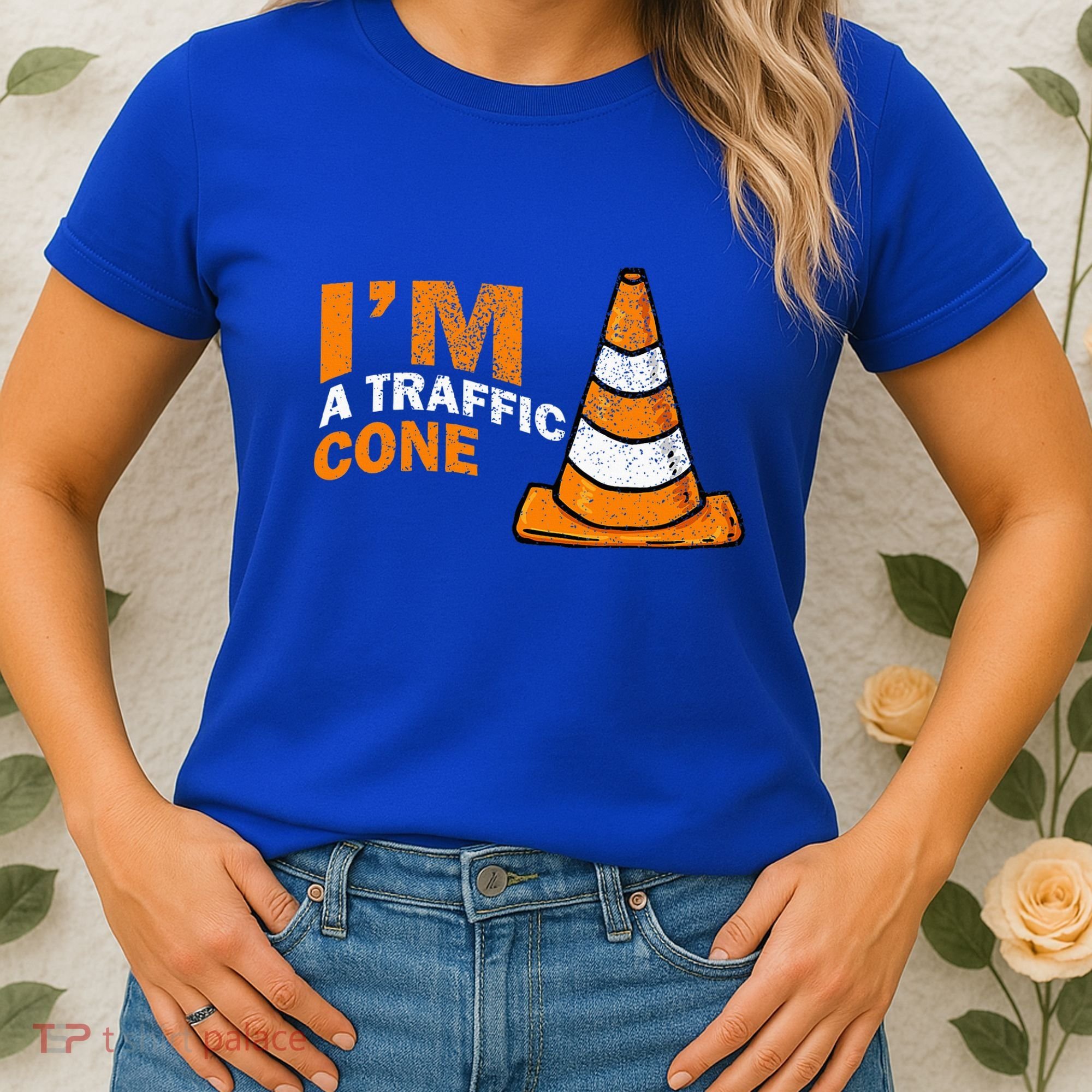 I Am A Traffic Cone Halloween Costume IM Lazy Easy Women's T-Shirt