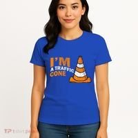 I Am A Traffic Cone Halloween Costume IM Lazy Easy Women's T-Shirt thumb 4