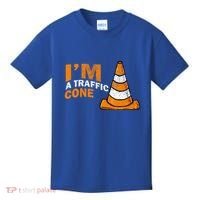 I Am A Traffic Cone Halloween Costume IM Lazy Easy Kids T-Shirt thumb 0