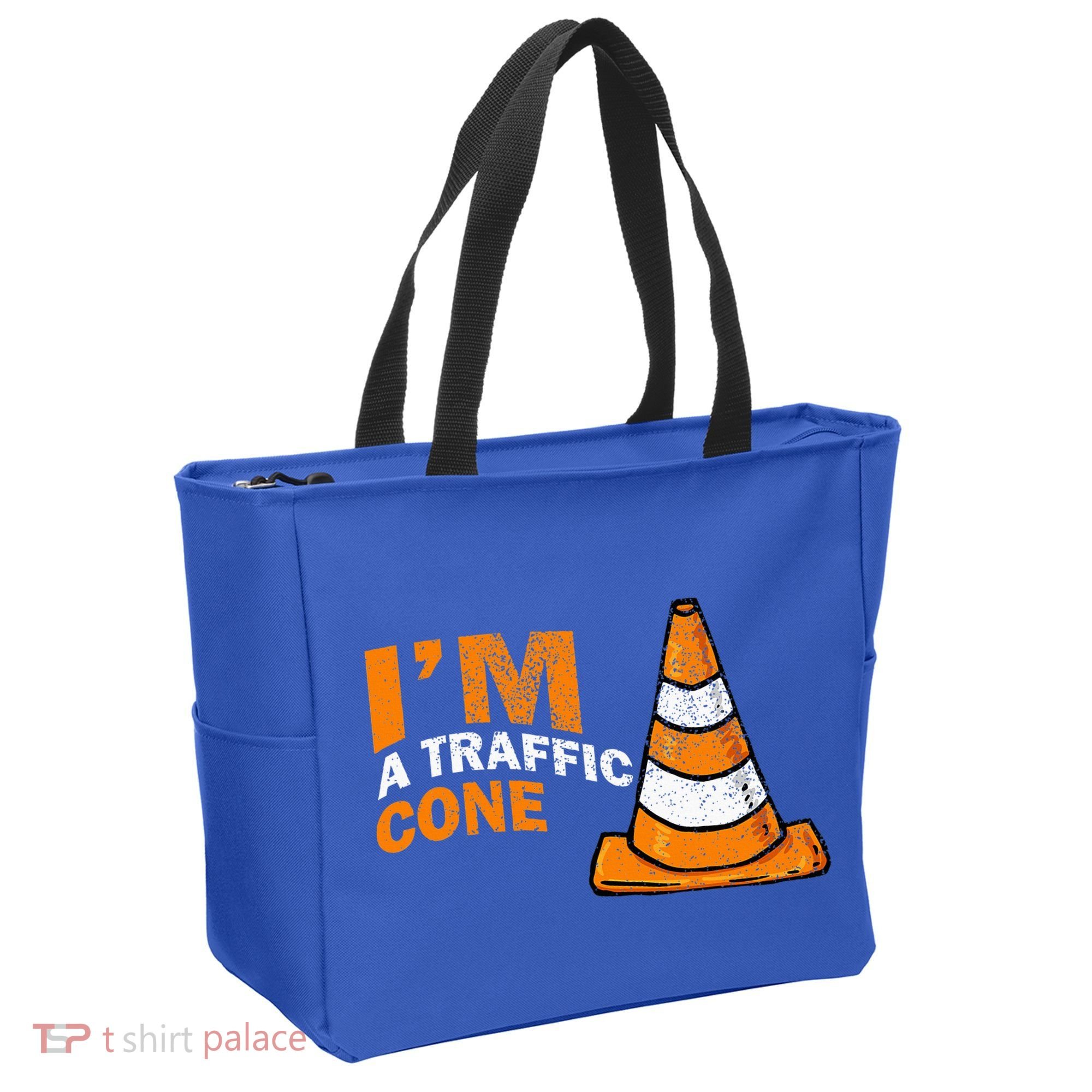 I Am A Traffic Cone Halloween Costume IM Lazy Easy Tote Bag