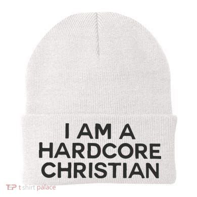 I Am A Hardcore Christian Front Horner Hater Back Beanie