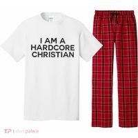 I Am A Hardcore Christian Front Horner Hater Back Pajama Set thumb 0