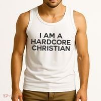I Am A Hardcore Christian Front Horner Hater Back Tank Top thumb 3