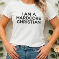 I Am A Hardcore Christian Front Horner Hater Back Women's T-Shirt thumb 2