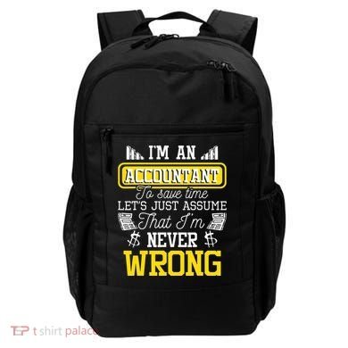 Im An Accountant To Save Time Auditor Auditing Bookkeeper Backpack