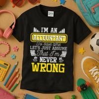 Im An Accountant To Save Time Auditor Auditing Bookkeeper Kids T-Shirt thumb 3