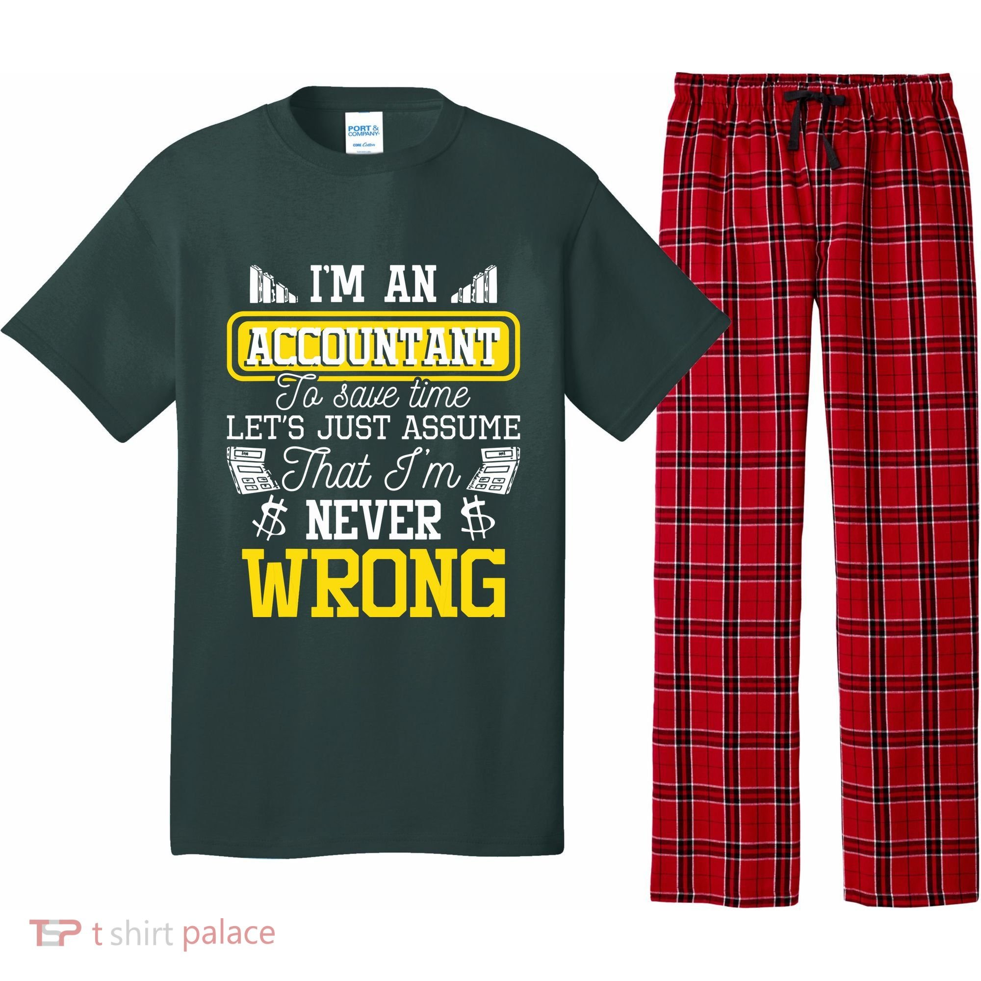 Im An Accountant To Save Time Auditor Auditing Bookkeeper Pajama Set