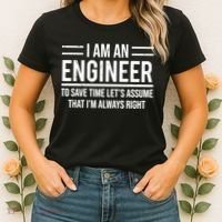 I Am An Engineer To Save Time I'm Always Right Funny TShirt Women's T-Shirt thumb 2