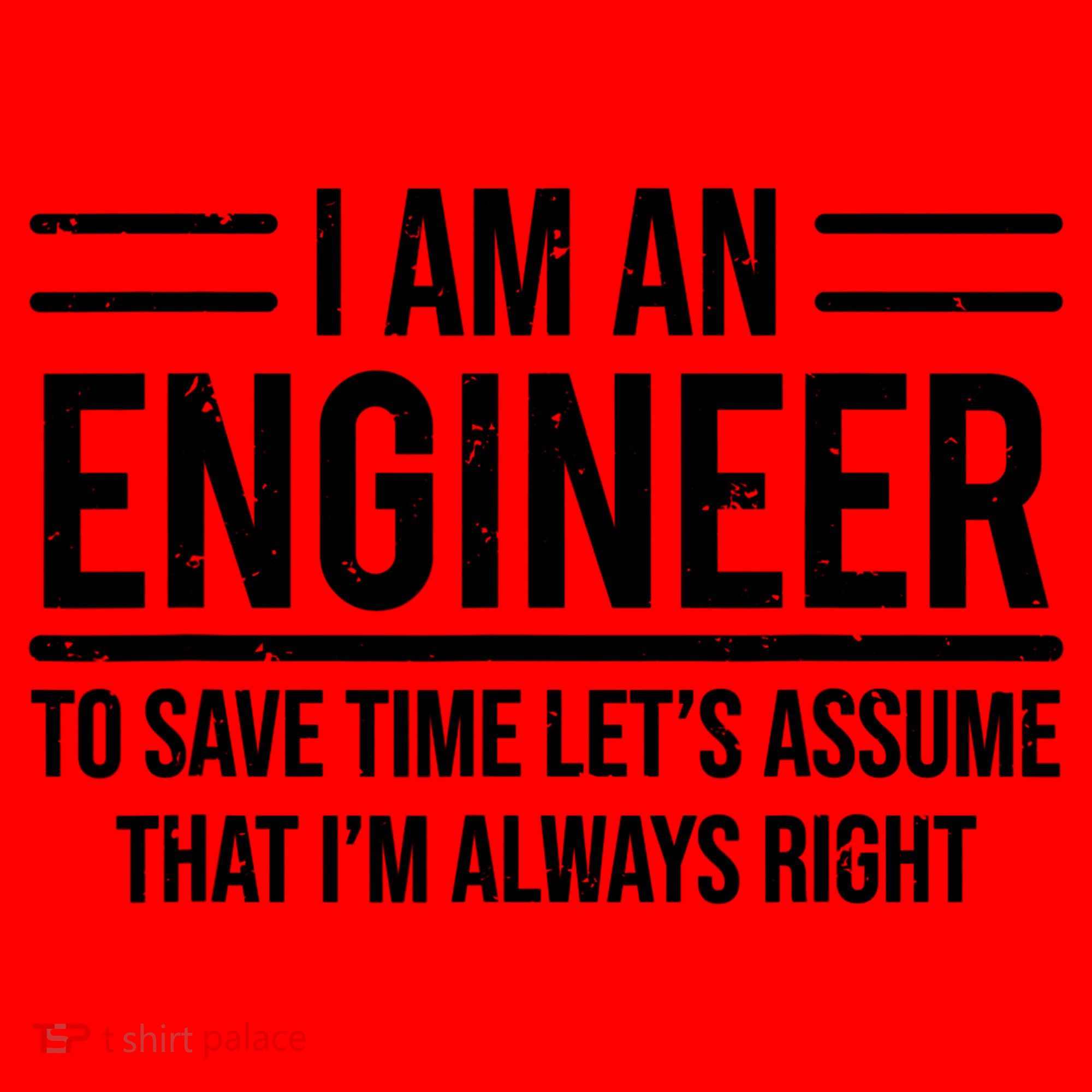 I Am An Engineer To Save Time I'm Always Right Funny TShirt Santa Hat