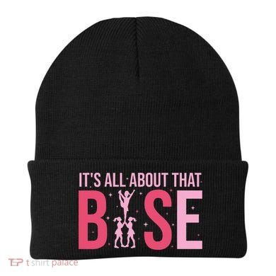 Its All About That Base Cheer Funny Cheerleader Cheerleading Beanie
