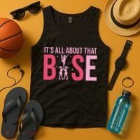 Its All About That Base Cheer Funny Cheerleader Cheerleading Tank Top thumb 4