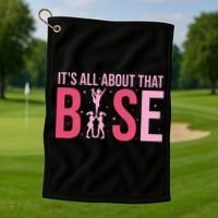 Its All About That Base Cheer Funny Cheerleader Cheerleading Golf Towel thumb 1