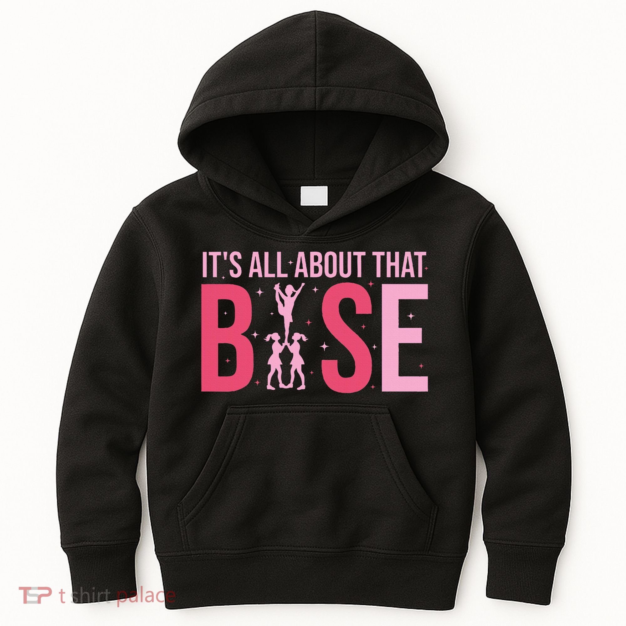 Its All About That Base Cheer Funny Cheerleader Cheerleading Kids Hoodie