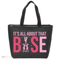 Its All About That Base Cheer Funny Cheerleader Cheerleading Tote Bag thumb 0