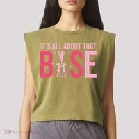 Its All About That Base Cheer Funny Cheerleader Cheerleading Garment-Dyed Women's Muscle Tee thumb 2