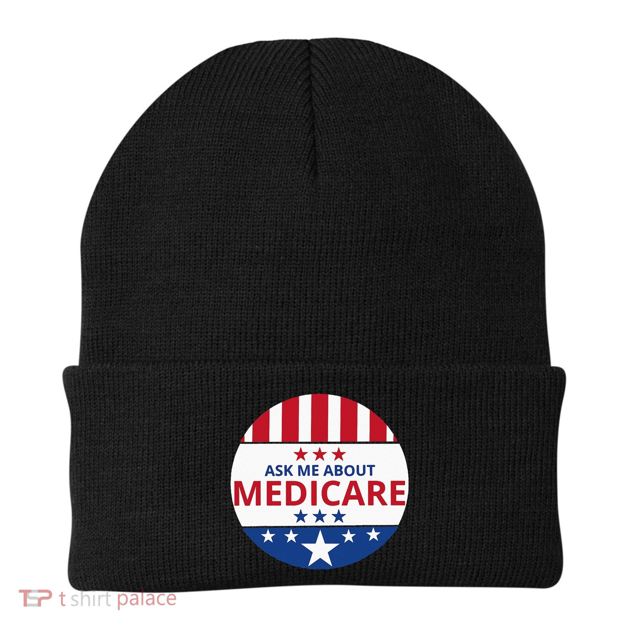 Insurance Agent Broker Sales Marketing Ask Me About Medicare Beanie
