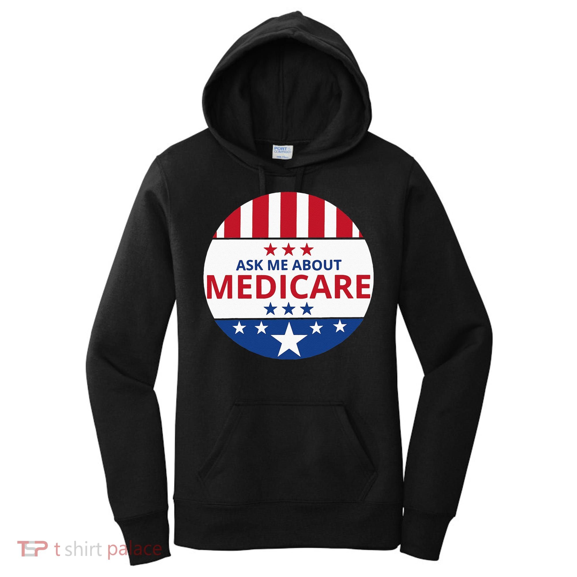 Insurance Agent Broker Sales Marketing Ask Me About Medicare Women's Hoodie