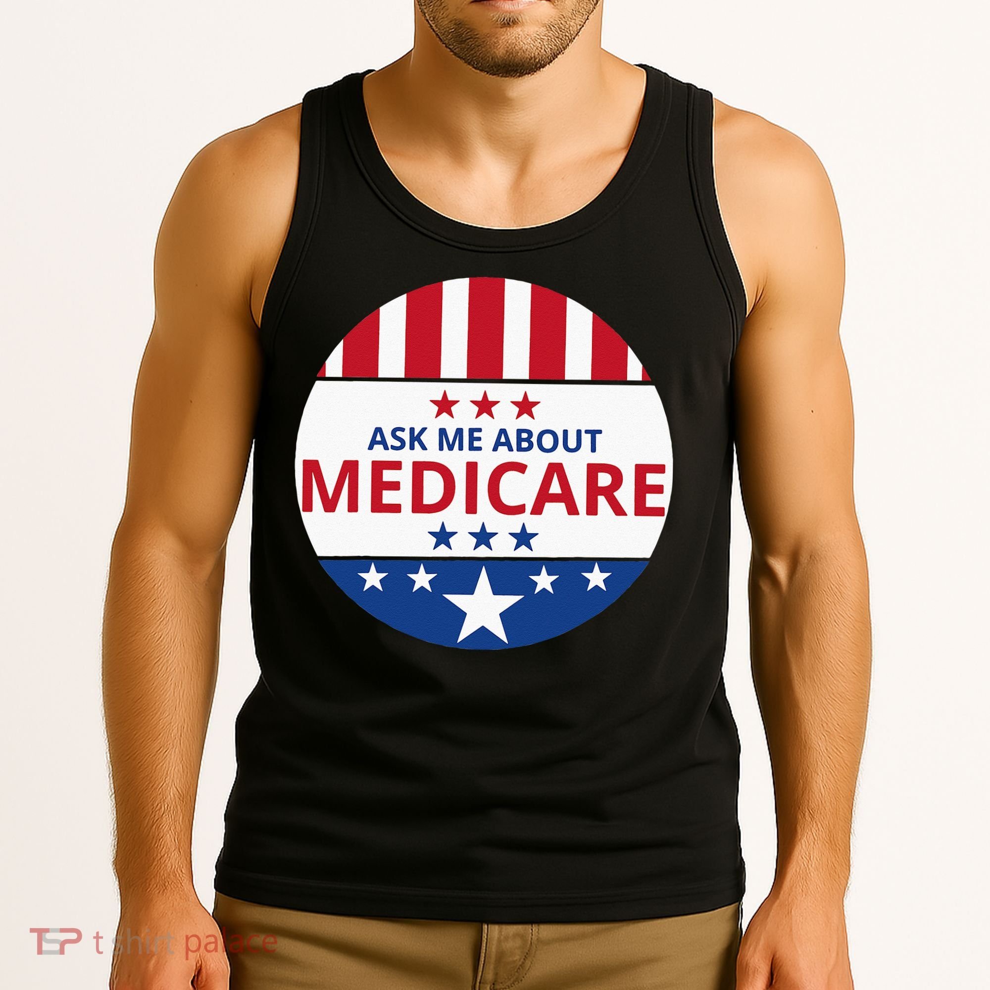 Insurance Agent Broker Sales Marketing Ask Me About Medicare Tank Top
