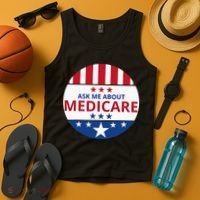Insurance Agent Broker Sales Marketing Ask Me About Medicare Tank Top thumb 4