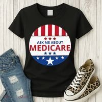 Insurance Agent Broker Sales Marketing Ask Me About Medicare Women's T-Shirt thumb 3