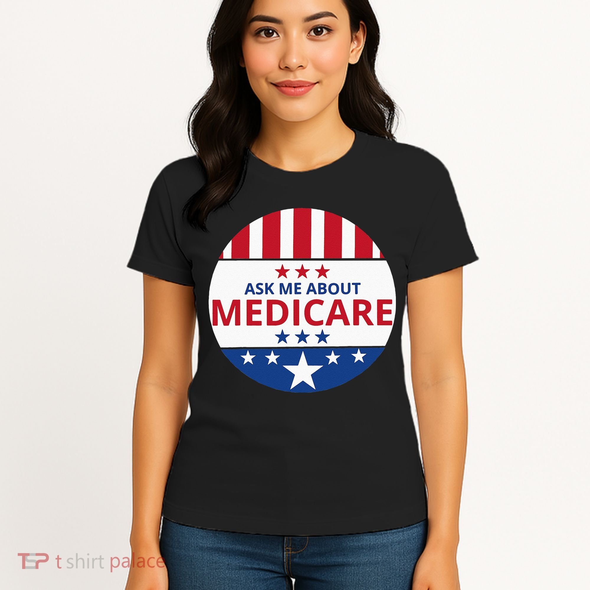Insurance Agent Broker Sales Marketing Ask Me About Medicare Women's T-Shirt