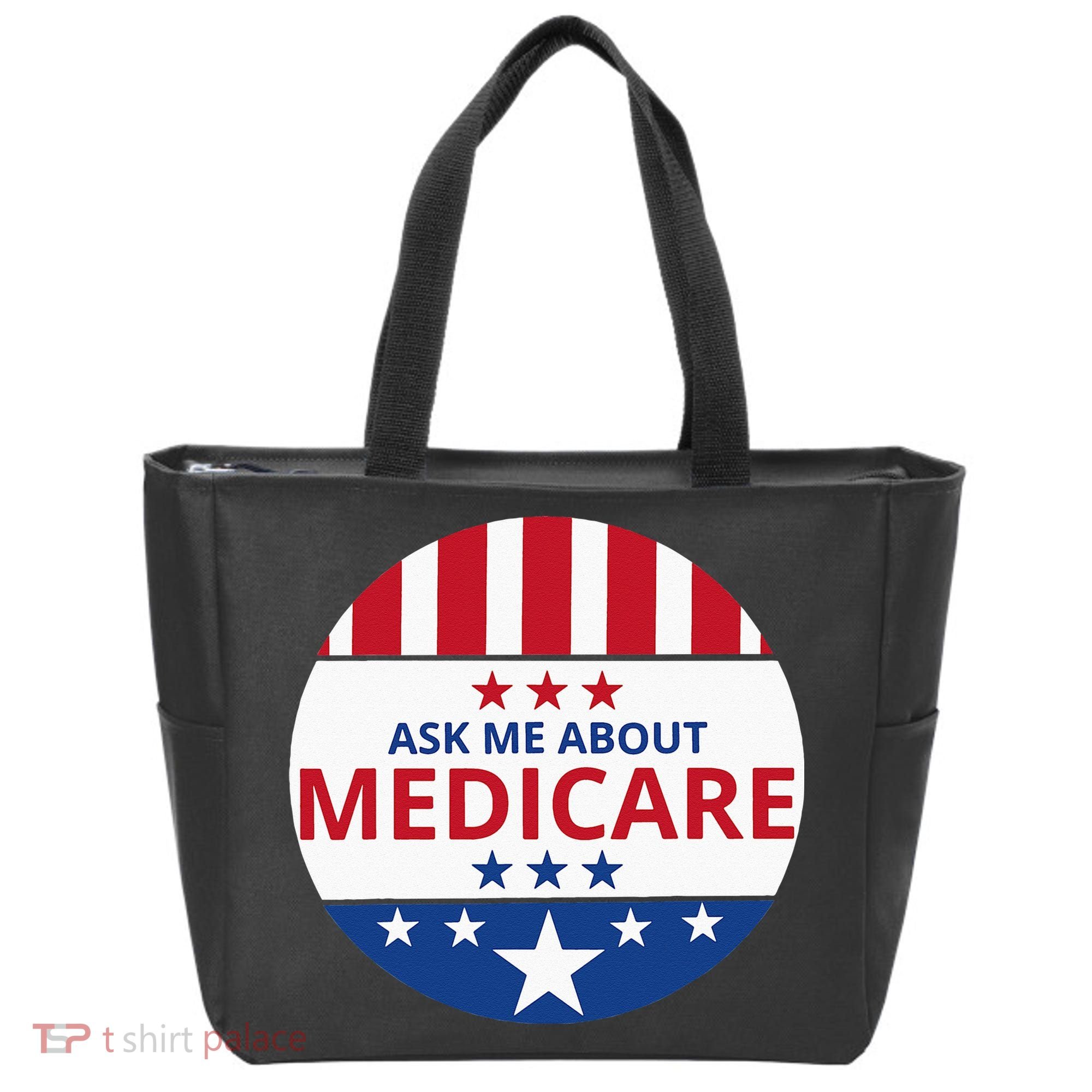 Insurance Agent Broker Sales Marketing Ask Me About Medicare Tote Bag