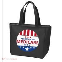 Insurance Agent Broker Sales Marketing Ask Me About Medicare Tote Bag thumb 3