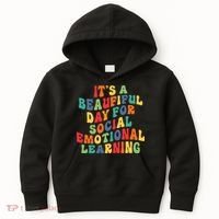 It's A Beautiful Day For Social Emotional Learning Teacher Kids Hoodie thumb 0