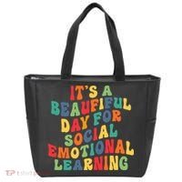 It's A Beautiful Day For Social Emotional Learning Teacher Tote Bag thumb 0