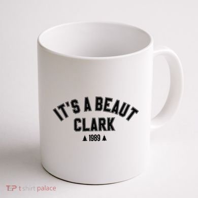 Its A Beaut Clark 1989 Christmas Tree Coffee Mug back