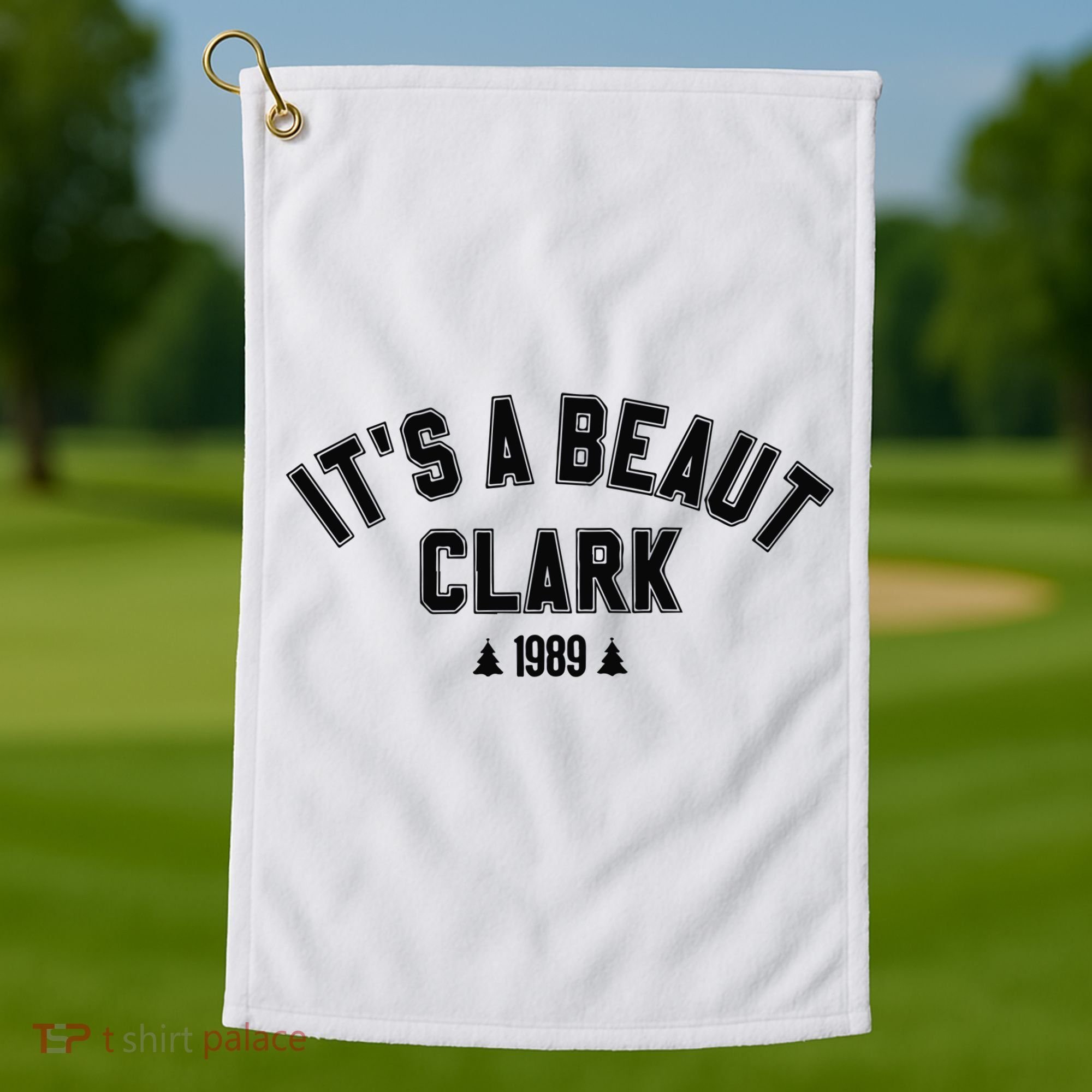 Its A Beaut Clark 1989 Christmas Tree Golf Towel