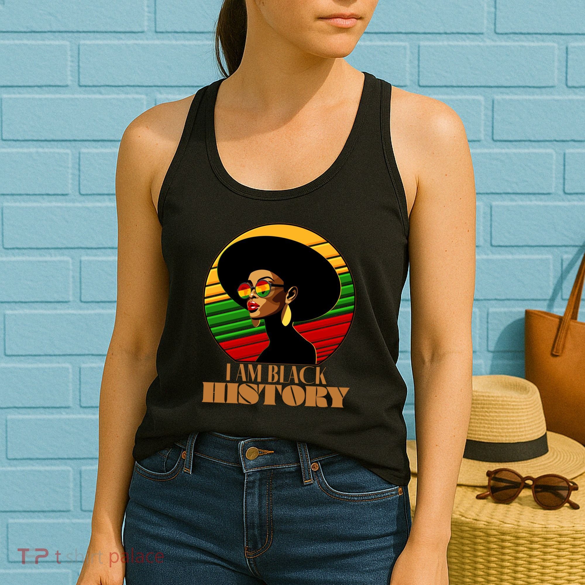 I Am Black History Stylish Black African American Woman Women's Tank Top