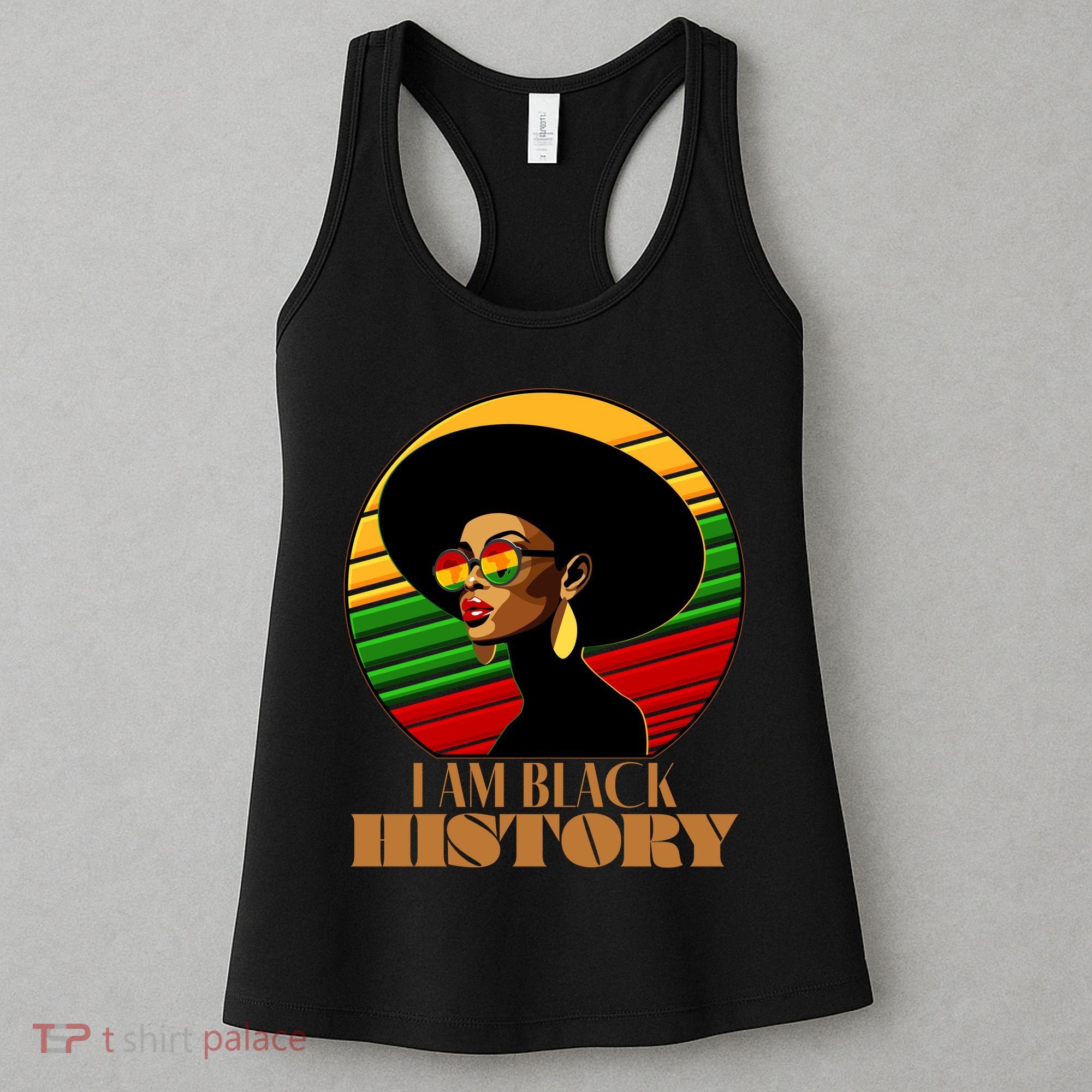 I Am Black History Stylish Black African American Woman Women's Tank Top