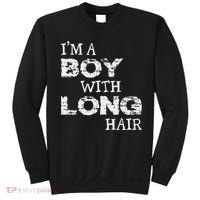 IM A Boy With Long Hair Funny Boy Cool Long Hair Sweatshirt thumb 0