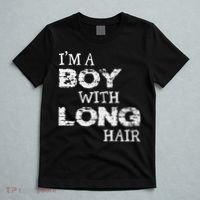 IM A Boy With Long Hair Funny Boy Cool Long Hair T-Shirt thumb 5
