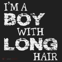 IM A Boy With Long Hair Funny Boy Cool Long Hair Beanie thumb 2