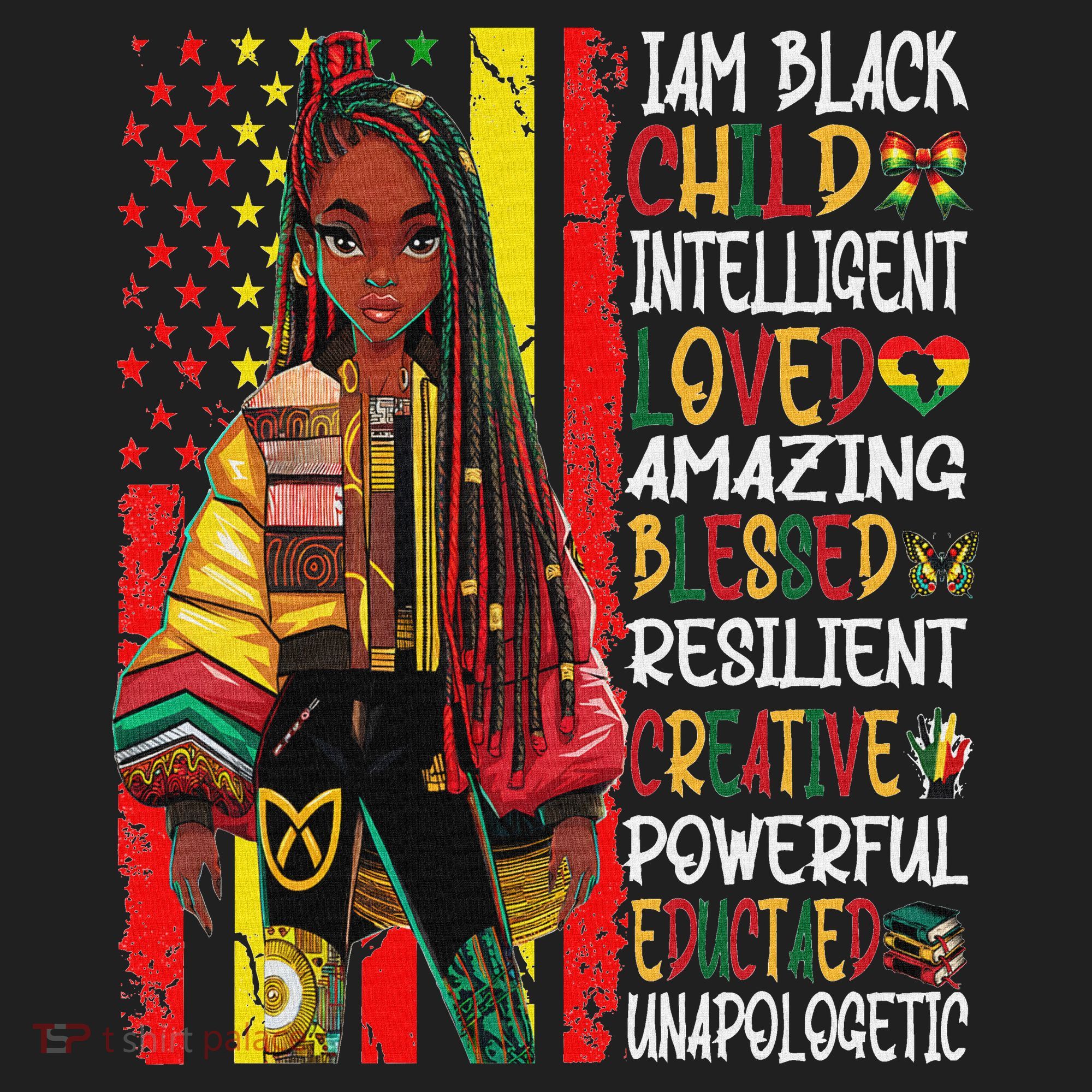 I Am Black Child History Month African American Women's Sweatshirt