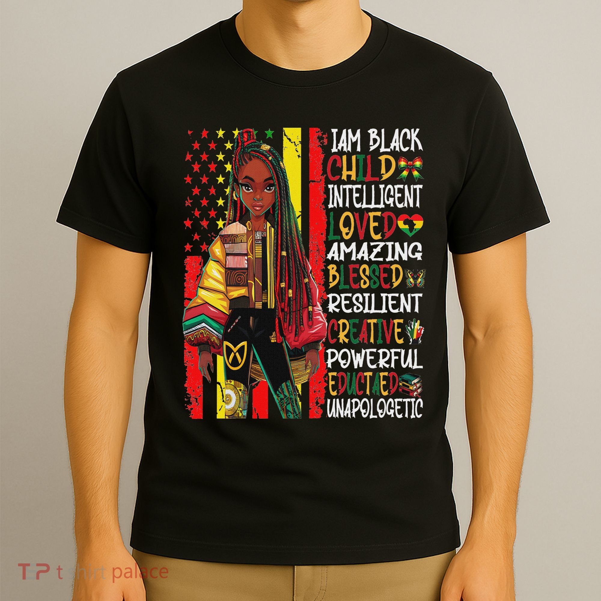 I Am Black Child History Month African American T-Shirt