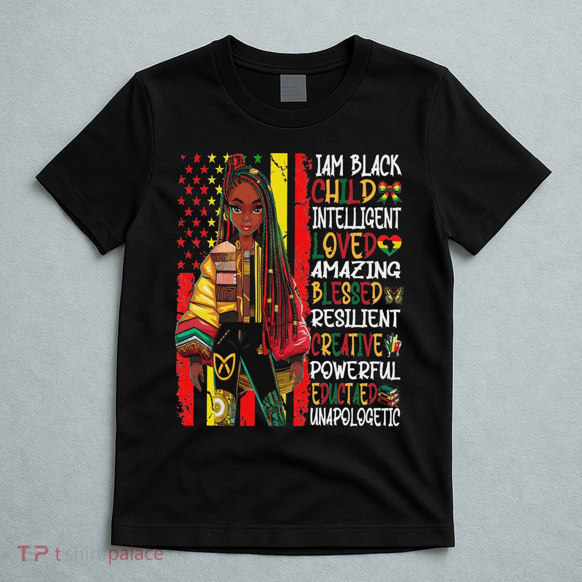I Am Black Child History Month African American T-Shirt