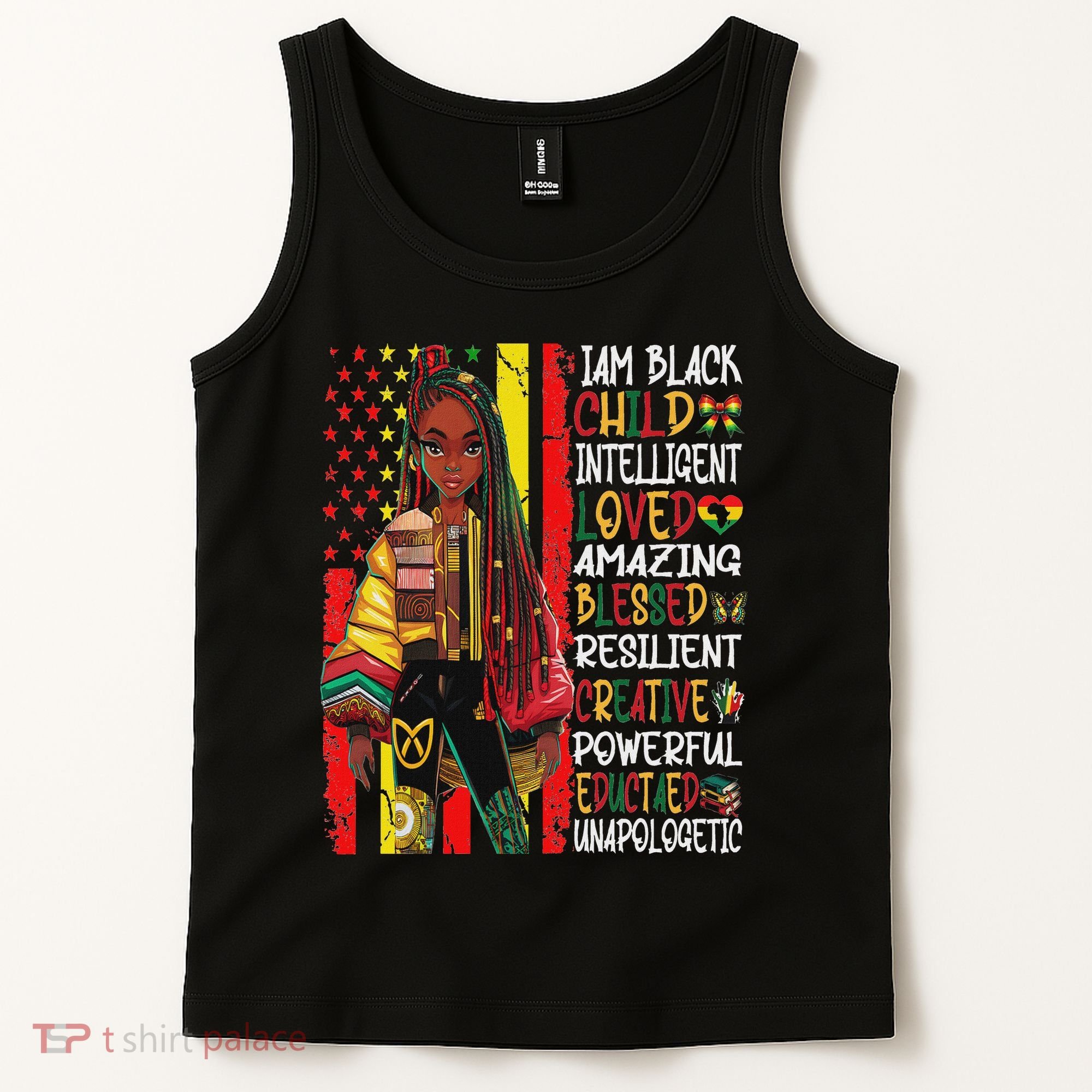 I Am Black Child History Month African American Tank Top